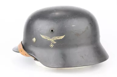 SOLD - 1940 Dated Dual Decal M35 Luftwaffe Helmet