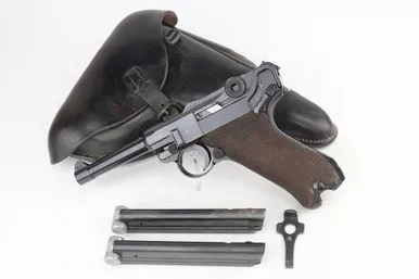 SOLD - 1940 Nazi Mauser Luger Rig - Matching Magazine (8790z - 17907)
