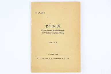 SOLD - 1940 P.38 Pistol Manual