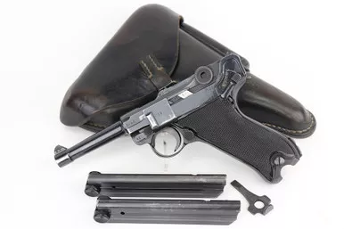 SOLD - 1942 Mauser Luger Rig - Black Widow