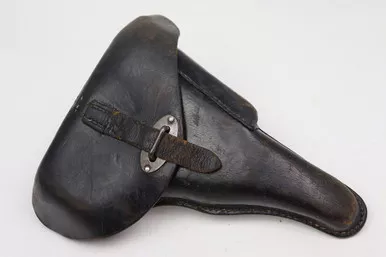SOLD - 1943 Hard Shell P.38 Holster - Repaired Stitching