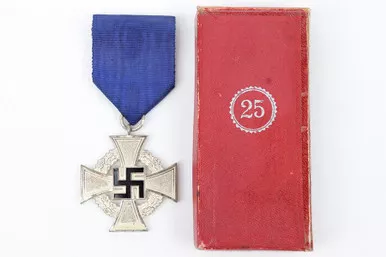 SOLD - 25 Year Service Cross with Box