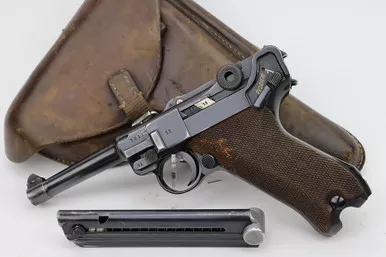 SOLD - 2nd Variation 1937 Mauser Luger Rig - Matching Magazine