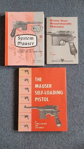 SOLD - 3 Mauser Broomhandle C96 Resource Books