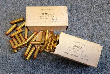 SOLD - 74 Rounds 1960's .38 Military Ammo