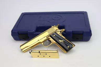 SOLD - ANIB Colt Government Model 1911 - Gold Plated Finish
