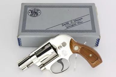 SOLD - ANIB, Nickeled S&W Model 49 Revolver - 1973 Mfg