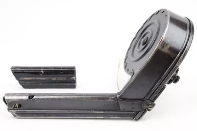 SOLD - Artillery Luger Snail Drum Magazine & Dust Cover (030323-12)