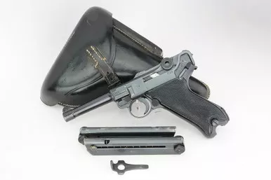 SOLD - Beautiful 1942 "Black Widow" Mauser Luger Rig