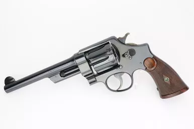 SOLD - Beautiful, First-Year S&W .44 HE First Model Triple Lock - 3 Digit Serial
