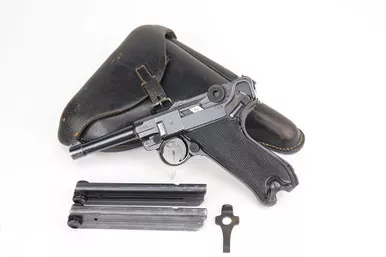 SOLD - Black Widow Mauser Luger Rig