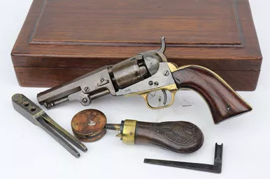 SOLD - Cased 1855 Colt M1849 Pocket Revolver
