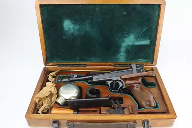 SOLD - Cased Soviet Margolin Semi-Automatic Olympic Target Pistol