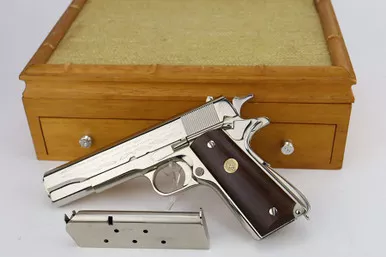 SOLD - Cased WWII Pacific Theatre Commemorative Colt 1911A1 (6073PTD - 28369)