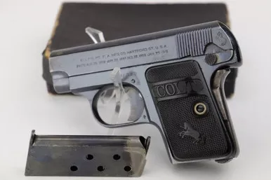 SOLD - Colt Model 1908 - 1915 MFG WIth Box and Manual