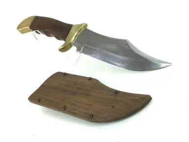 SOLD - CVA Bowie Knife With Wooden Scabbard