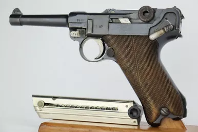 SOLD - Double-Dated 1918 Erfurt Luger - Unit Marked