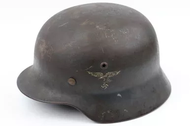 SOLD - Early M35 Double-Decal Luftwaffe Helmet