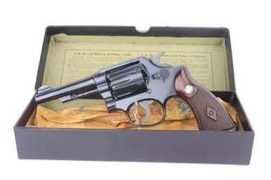 SOLD - End-of-War, Commercial S&W Victory Revolver - Matching Box