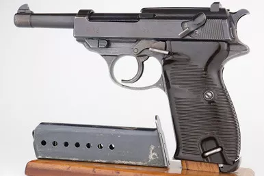 SOLD - End-of-WW2 GI Mismatched Walther P.38 - Rare FN Frame (5285c - 23353)