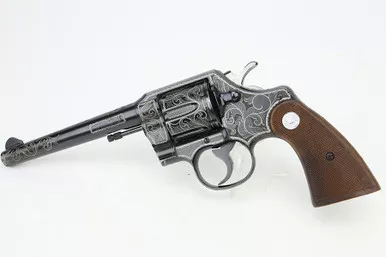 SOLD - Engraved 1966 Colt Official Police Revolver