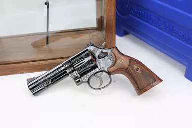 SOLD - Engraved Smith & Wesson Model 586-8 Revolver