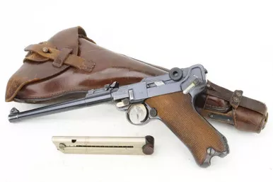 SOLD - Excellent 1917 DWM Artillery Luger Rig - Matching Stock (6102 - 32298)
