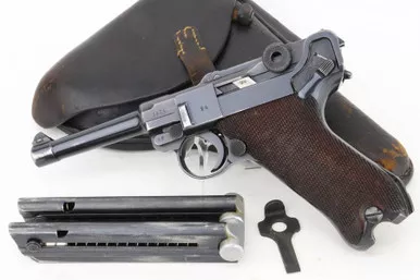 SOLD - Excellent 1938 Nazi Mauser Luger Rig - Matching Magazine