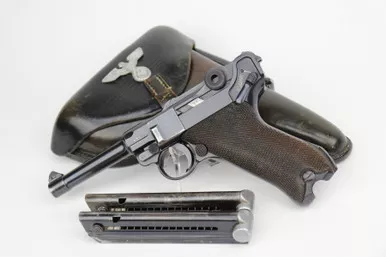 SOLD - Excellent 1939 Mauser Luger Rig - Matching Magazine (3448z - 24249)