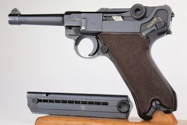 SOLD - Excellent 1940 Mauser Luger - Rare Krieghoff Grips