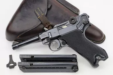 SOLD - Excellent 1941 "Black Widow" Mauser Luger Rig (8965q - 27386)