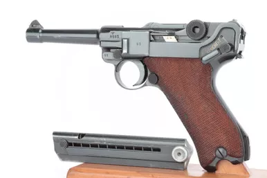 SOLD - Excellent 1941 Police Eagle/L Mauser Luger - Matching Magazine