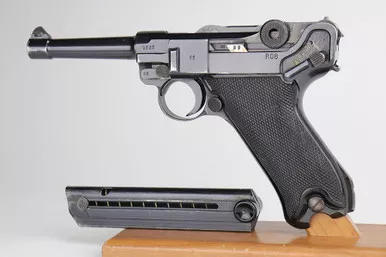 SOLD - Excellent Black Widow Mauser Luger (9522q - 13298)