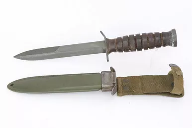 SOLD - Excellent Imperial US M3 Fighting Knife and Scabbard