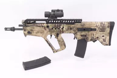 SOLD - Excellent IWI Tavor w/ Kryptec Camo, Geissele Trigger, & Aimpoint Comp M2