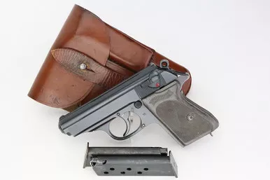 SOLD - Excellent Police Walther PPK Rig - Rare Grey Grip