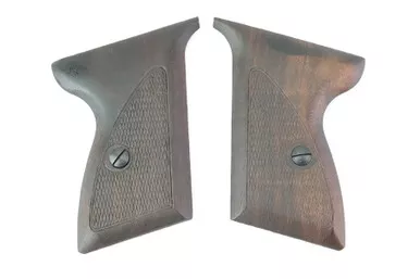 SOLD - Excellent Set of WII Mauser HSc Wooden Grips and Screws
