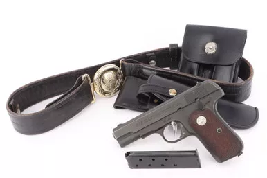 SOLD - Excellent, US Property Colt M1903 Pocket Hammerless Rig - Brig. General Richard G. Ciccolella