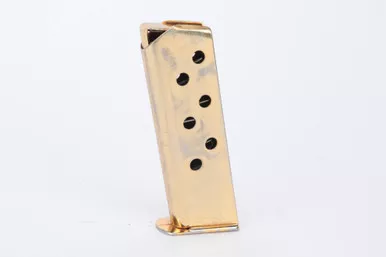 SOLD - Factory-Engraved, Gold-Washed Walther PPK Magazine - Factory Error