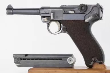SOLD - First Issue DWM Luger-Unit Marked-WW2 Spandau Rework