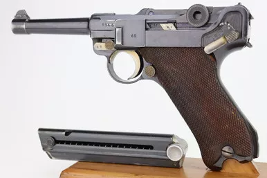 SOLD - First Variation 1937 Mauser Luger with Straw Small Parts