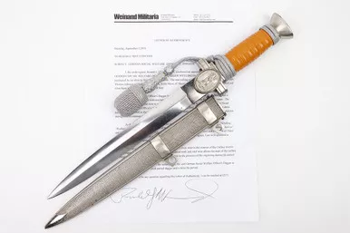SOLD - German Red Cross Leader's Dagger with Certificate