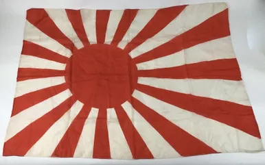 SOLD - Japanese WW2 Silk Rising Sun War Flag