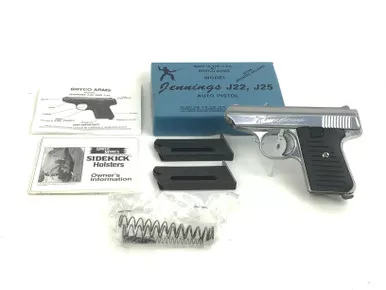 SOLD - Jennings J-22 Semi Auto Pistol - Matching Box