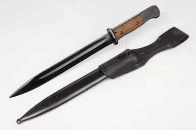 SOLD - K98 Bayonet and Scabbard with Frog - WaA88