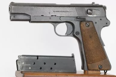 SOLD - Late-War Nazi Radom VIS 35 - Wood Grips