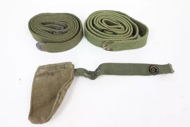 SOLD - M1 Carbine Muzzle Cover & Two Canvas Slings