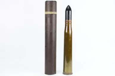 SOLD - M23AB1 57mm Anti-Tank Shell with Packing Case - 1942