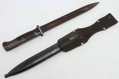 SOLD - Minty 1942 K98 Bayonet - Matching Scabbard With Frog (022724-8)