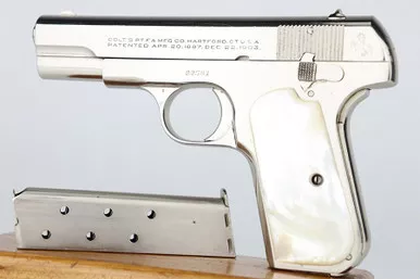 SOLD - Minty Colt 1908 Pocket Hammerless - Factory Nickel